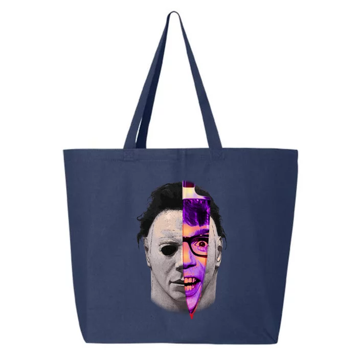 Scary Halloween Mask And Knife 25L Jumbo Tote