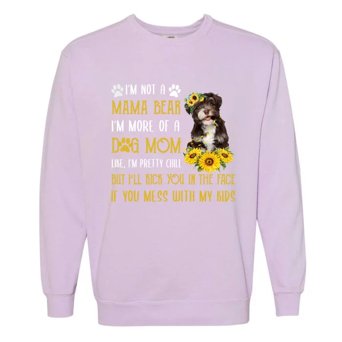 Sunflower Havanese Mom Mothers Day Dog Mom Gift Garment-Dyed Sweatshirt