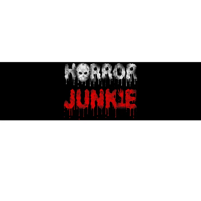 Scary Horror Movie Hockey Mask Junkie Bumper Sticker