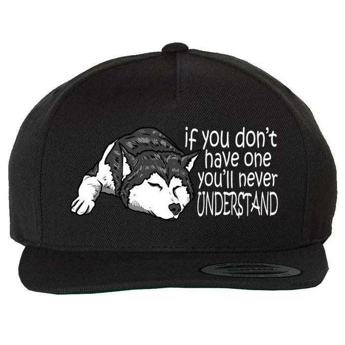 Siberian Husky Mom And Dad Gift Men Women Gift Wool Snapback Cap