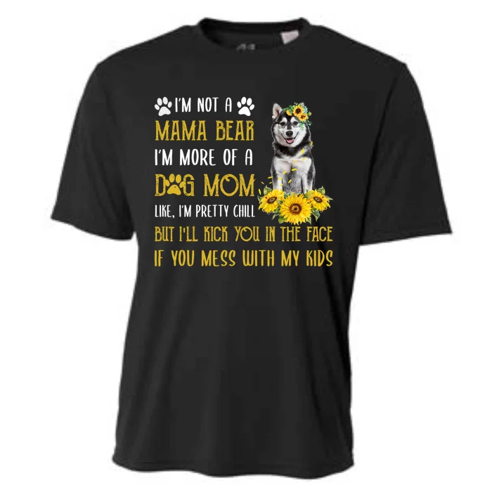 Sunflower Husky Mom Mothers Day Dog Mom Gift Cooling Performance Crew T-Shirt