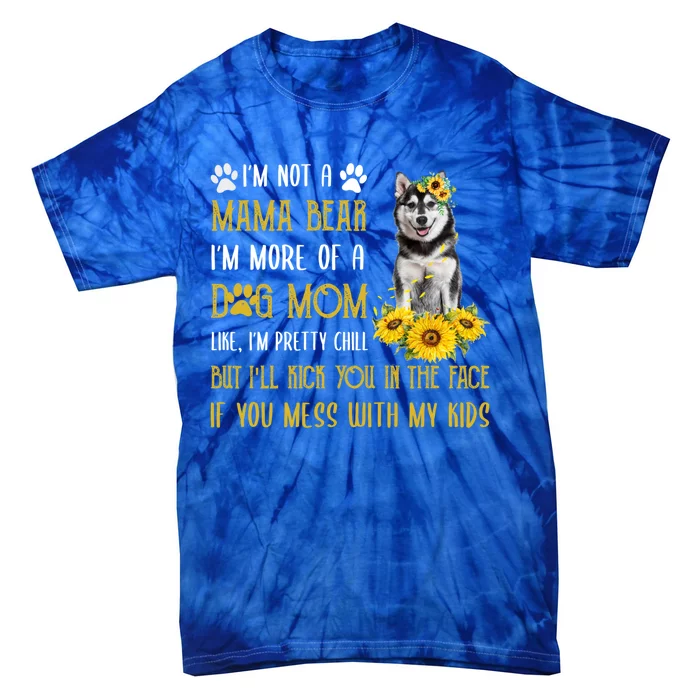 Sunflower Husky Mom Mothers Day Dog Mom Gift Tie-Dye T-Shirt