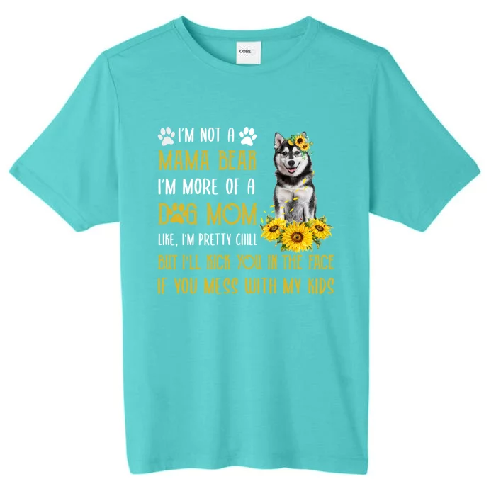 Sunflower Husky Mom Mothers Day Dog Mom Gift ChromaSoft Performance T-Shirt