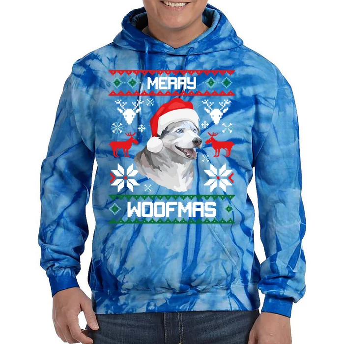 Siberian Husky Merry Woofmas Gift For Christmas Clothes Xmas Gift Tie Dye Hoodie