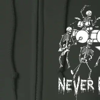 Skeleton Heavy Metal Band Full Zip Hoodie