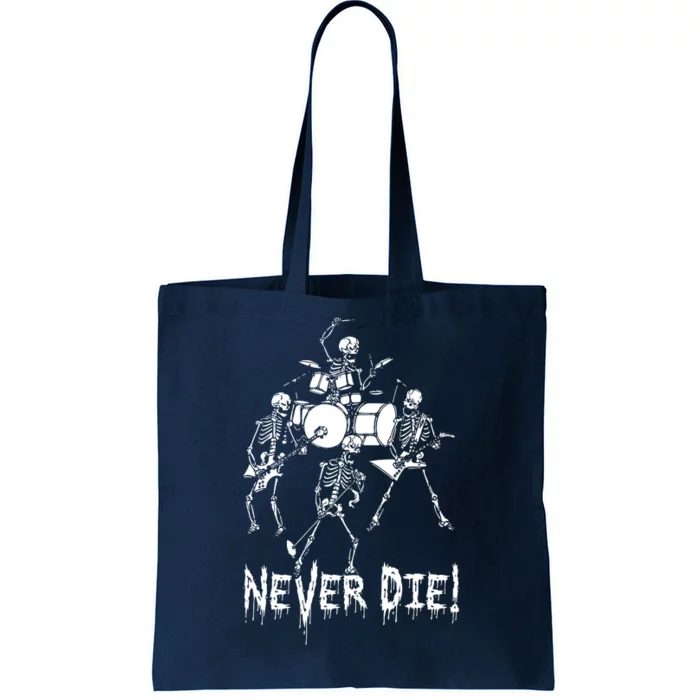 Skeleton Heavy Metal Band Tote Bag