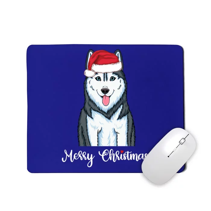 Siberian Husky Merry Christmas Gift Mousepad