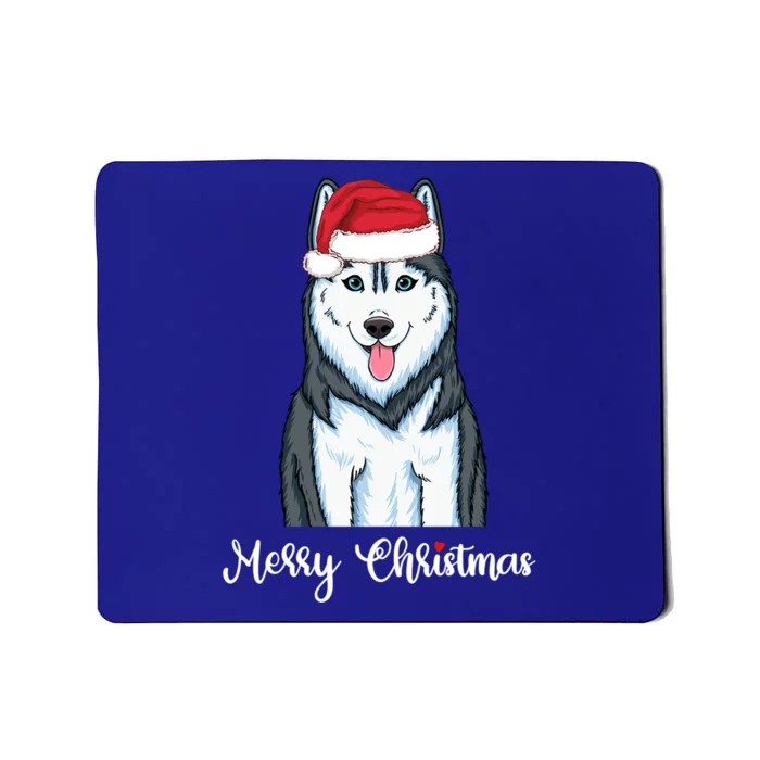 Siberian Husky Merry Christmas Gift Mousepad