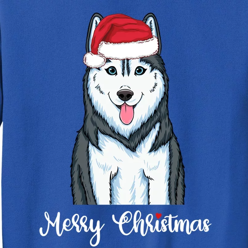 Siberian Husky Merry Christmas Gift Tall Sweatshirt