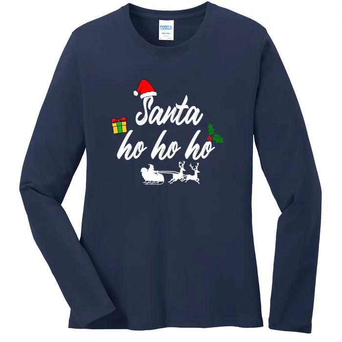 Santa Hohoho | Merry Christmas Ladies Long Sleeve Shirt