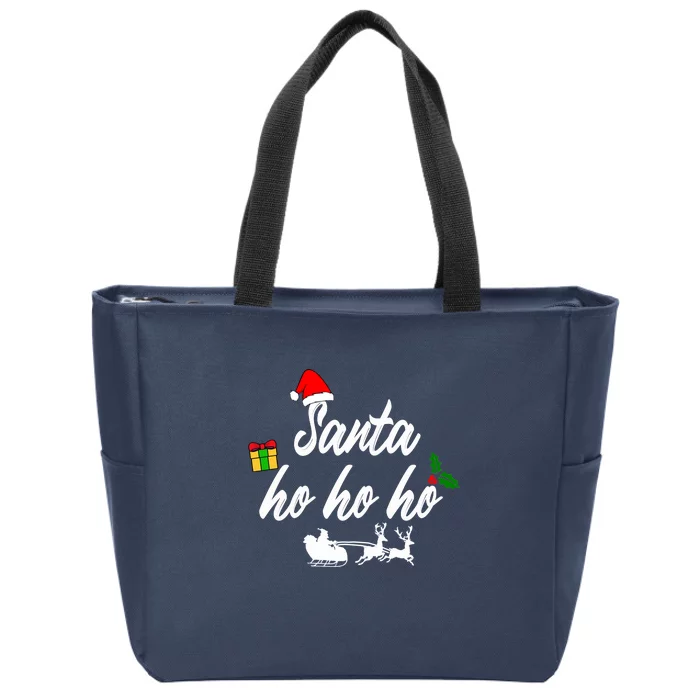 Santa Hohoho | Merry Christmas Zip Tote Bag