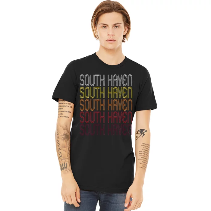 South Haven Mi Vintage Style Michigan Premium T-Shirt