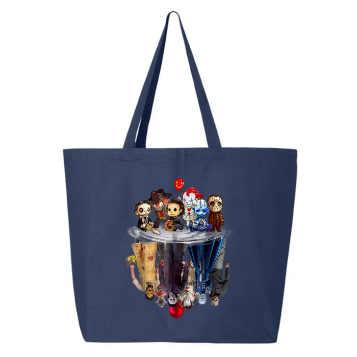 Scary Horror Movies Chibi Character Water Reflection 25L Jumbo Tote