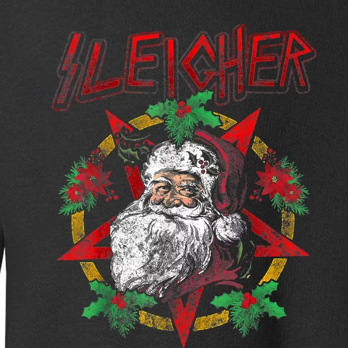 Sleigher Heavy Metal Santa Claus Christmas Xmas Toddler Sweatshirt