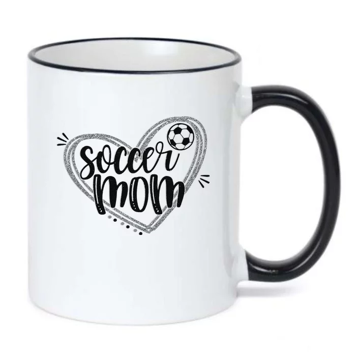 Soccer Heart Mom Soccer Soccer Mom Gift Black Color Changing Mug