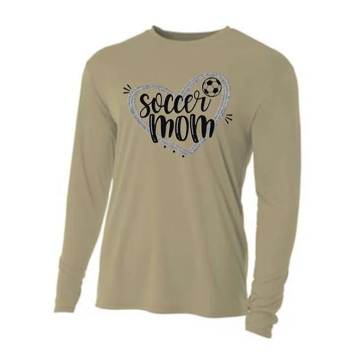 Soccer Heart Mom Soccer Soccer Mom Gift Cooling Performance Long Sleeve Crew