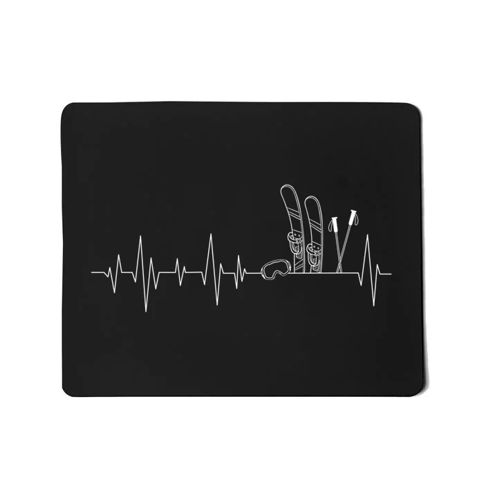 Ski Heartbeat Mountain Ski Sport Skilife Alps Skier Mousepad