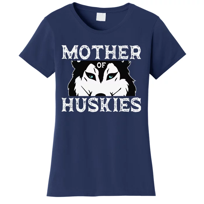 Siberian Husky Mom Fur Parent Sled Dog Breed Mothers Day Women's T-Shirt