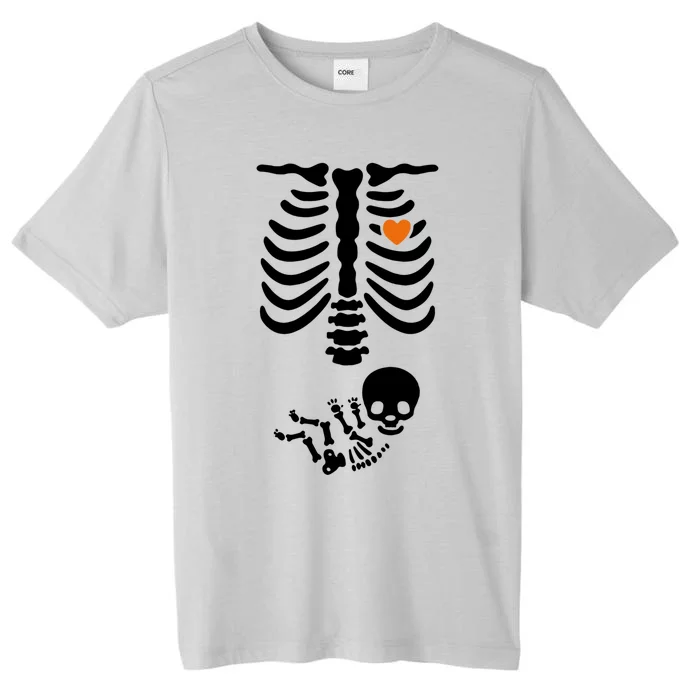 Skeleton Halloween Maternity Pregnancy Announcet Funny Gift ChromaSoft Performance T-Shirt