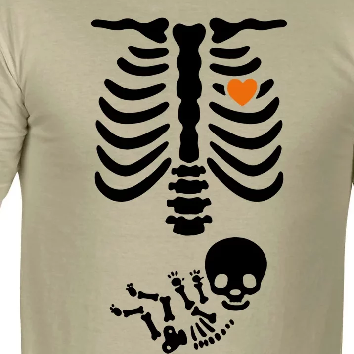 Skeleton Halloween Maternity Pregnancy Announcet Funny Gift Comfort Colors T-Shirt