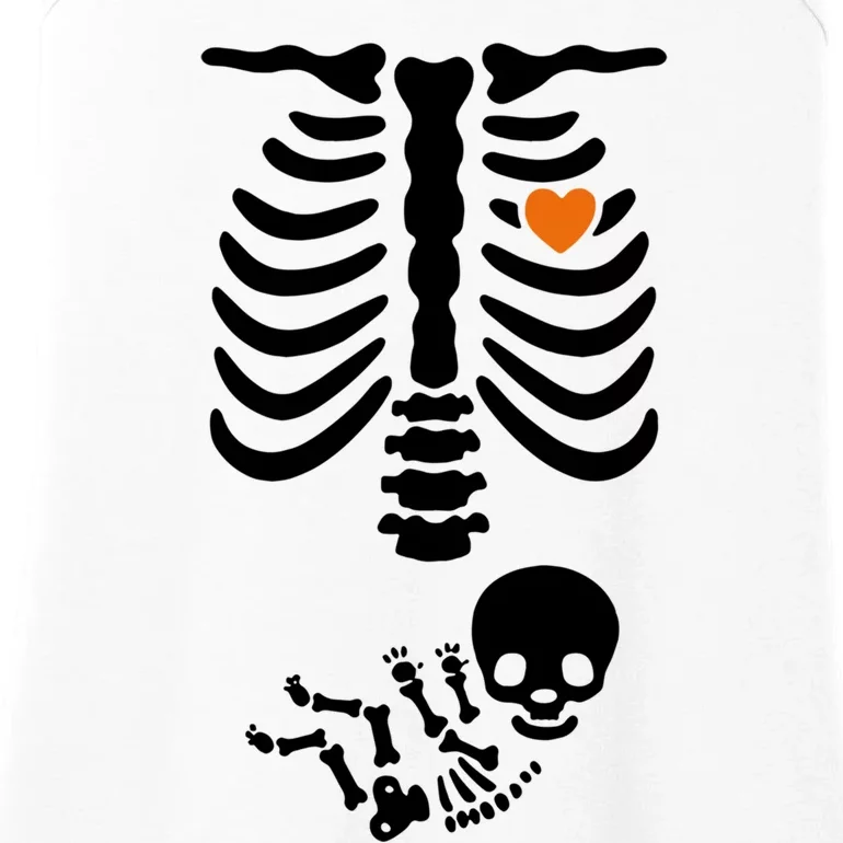 Skeleton Halloween Maternity Pregnancy Announcet Funny Gift Ladies Essential Tank