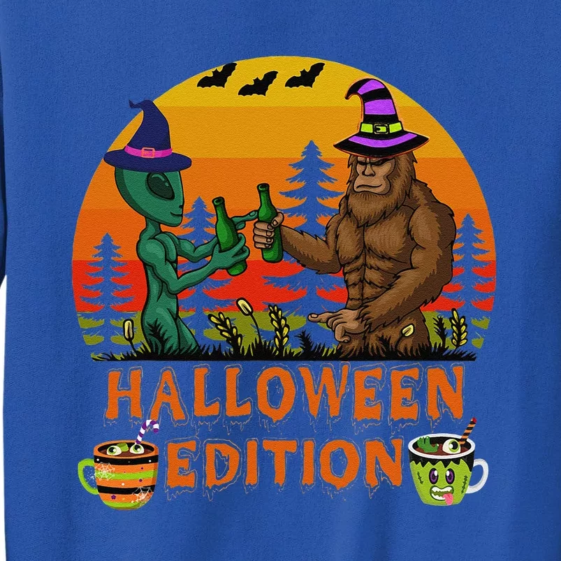 Spooky Halloween Mugs Bigfoot Alien Gifts Tall Sweatshirt