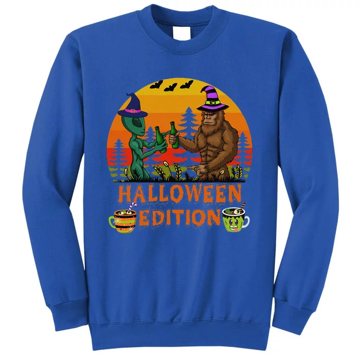 Spooky Halloween Mugs Bigfoot Alien Gifts Tall Sweatshirt