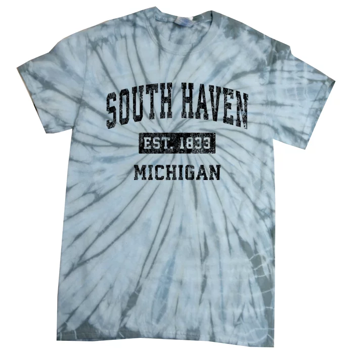 South Haven Michigan Mi Vintage Sports Tie-Dye T-Shirt