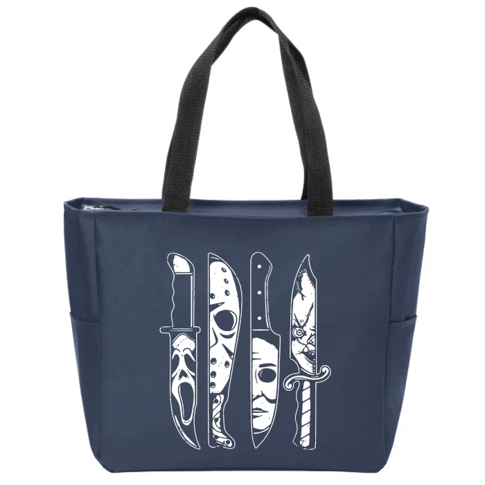 Scary Horror Movies Halloween Costume Zip Tote Bag