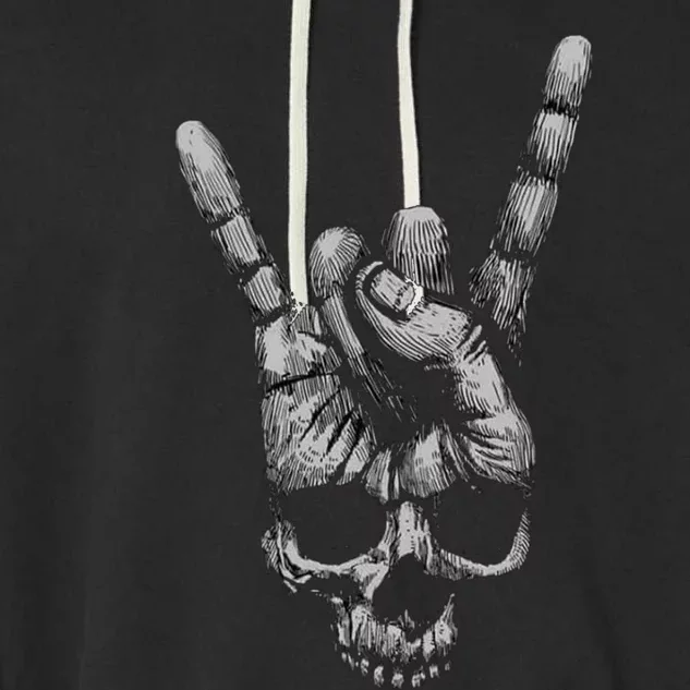 Skull Heavy Metal Garment-Dyed Fleece Hoodie