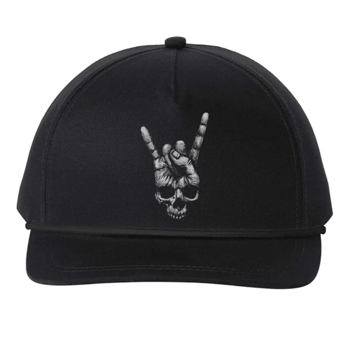 Skull Heavy Metal Snapback Five-Panel Rope Hat