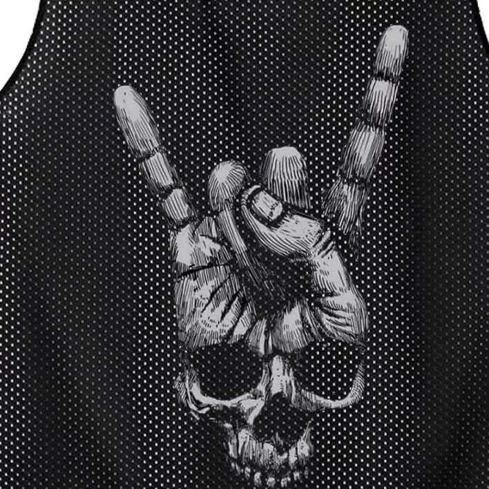 Skull Heavy Metal Mesh Reversible Basketball Jersey Tank