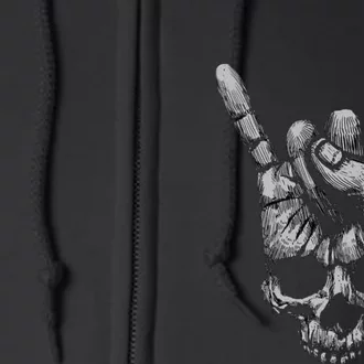 Skull Heavy Metal Full Zip Hoodie