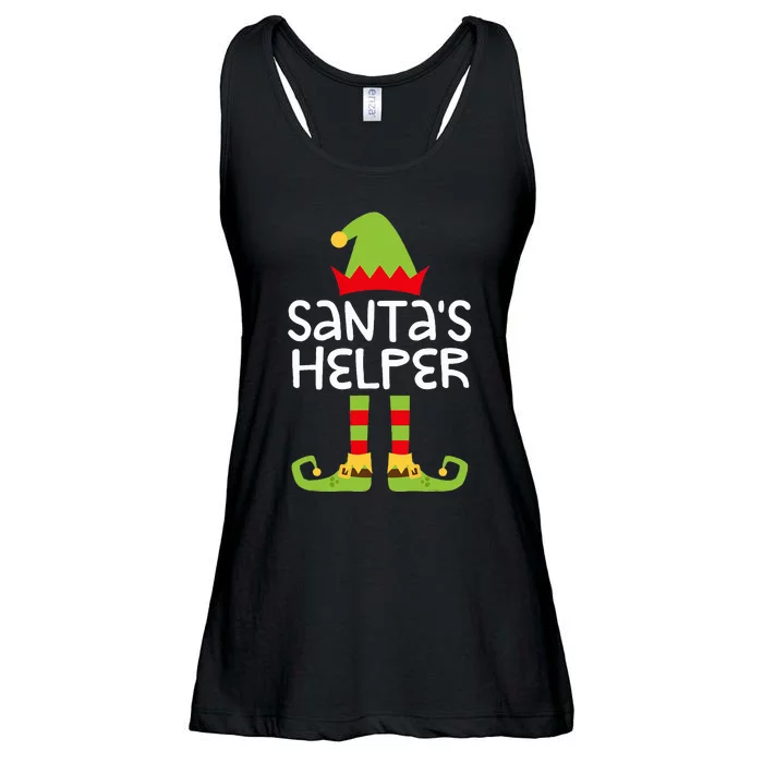 SantaS Helper Matching Christmas Elf Ladies Essential Flowy Tank