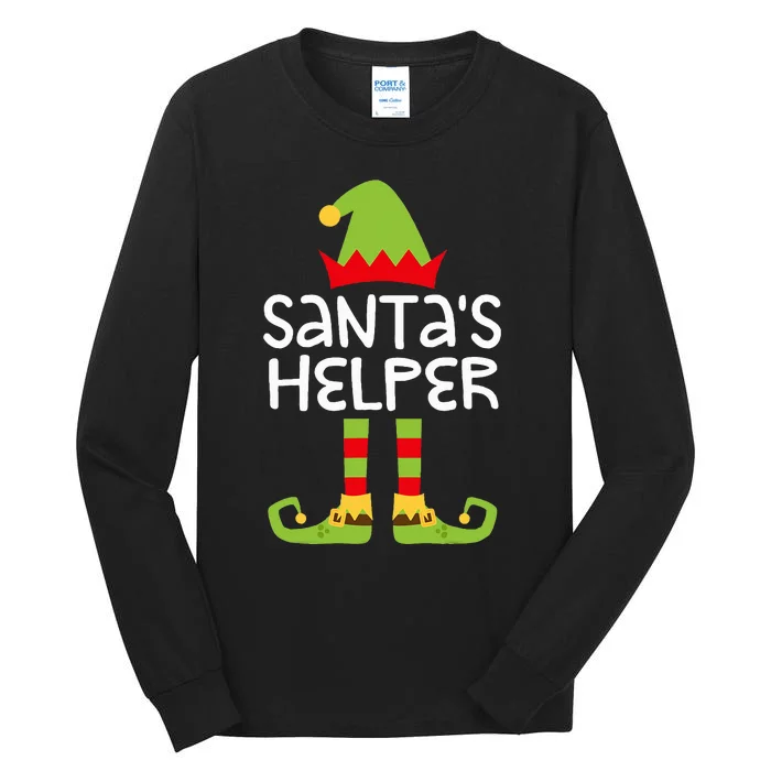 SantaS Helper Matching Christmas Elf Tall Long Sleeve T-Shirt