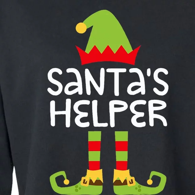 SantaS Helper Matching Christmas Elf Cropped Pullover Crew