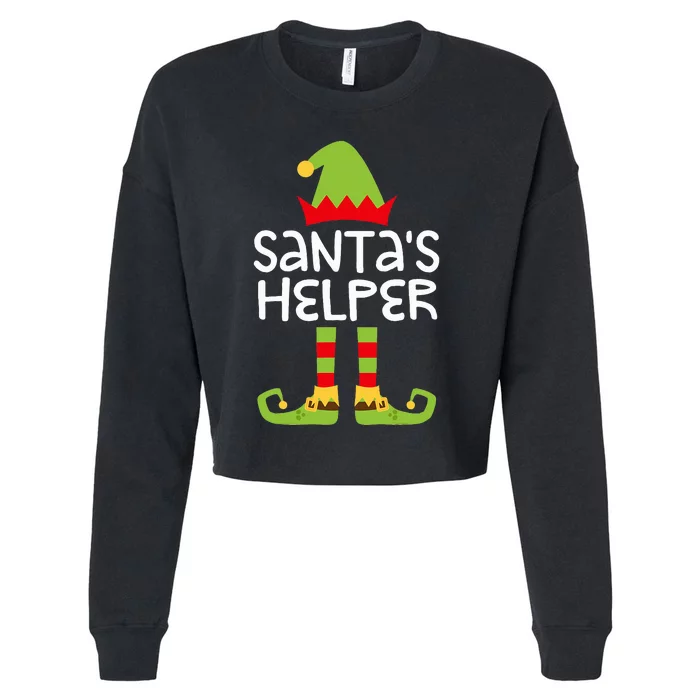 SantaS Helper Matching Christmas Elf Cropped Pullover Crew