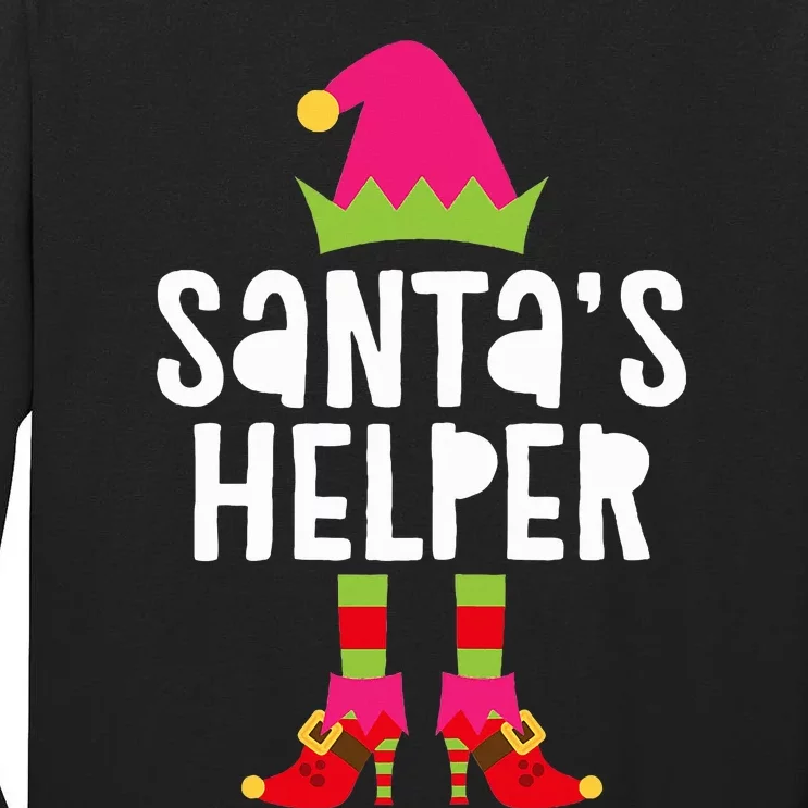 Santa's Helper  Matching Christmas Elves Tall Long Sleeve T-Shirt