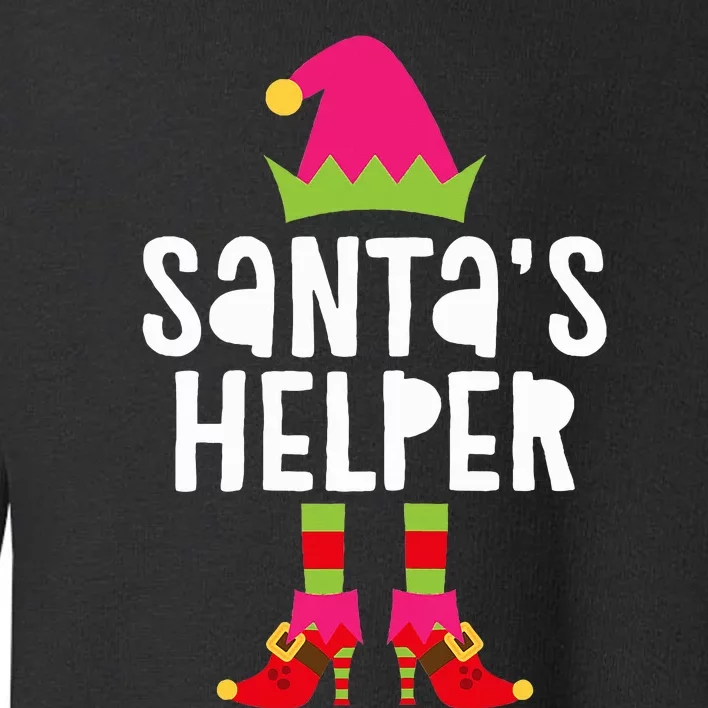 Santa's Helper  Matching Christmas Elves Toddler Sweatshirt