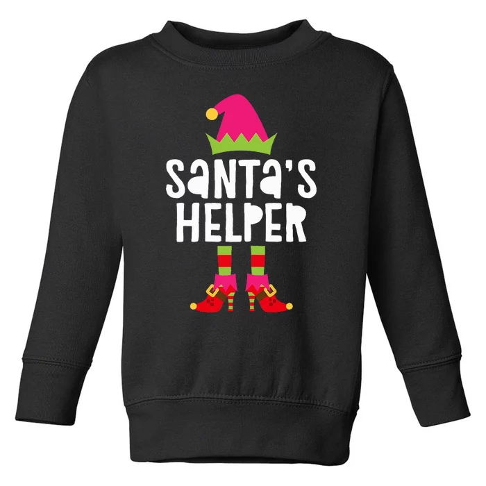 Santa's Helper  Matching Christmas Elves Toddler Sweatshirt