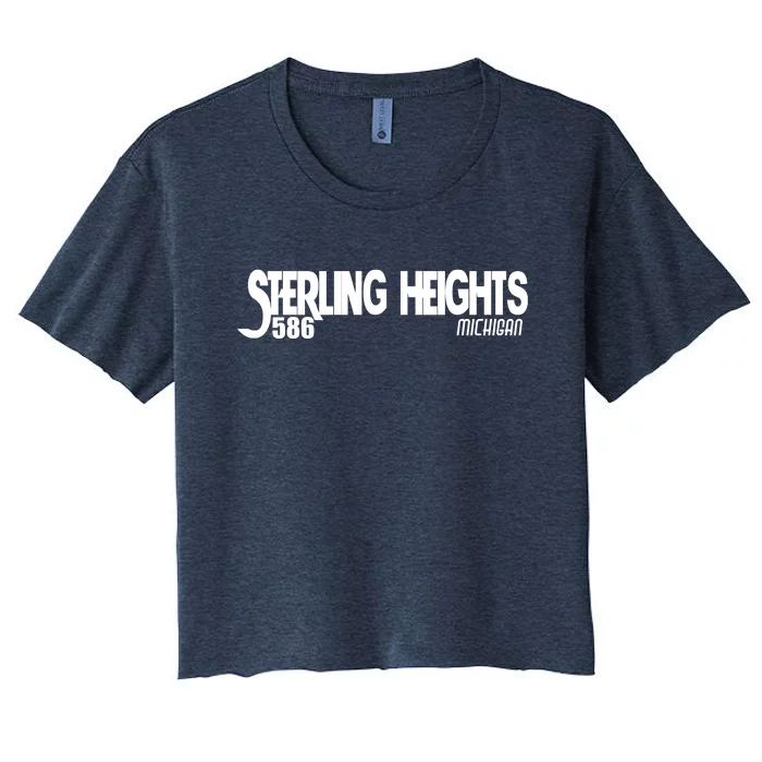 Sterling Heights Michigan 586 Women's Crop Top Tee