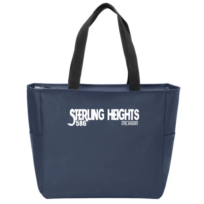 Sterling Heights Michigan 586 Zip Tote Bag