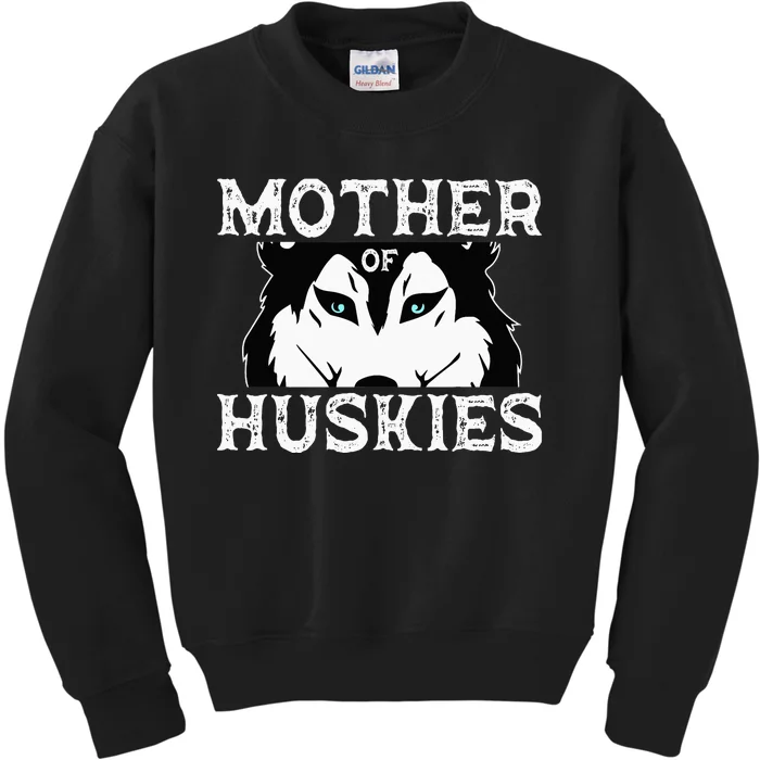 Siberian Husky Mom Fur Parent Sled Dog Breed Mother's Day Kids Sweatshirt