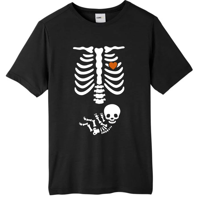 Skeleton Halloween Maternity Funny Pregnancy Announcement ChromaSoft Performance T-Shirt