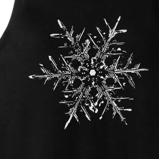 Snowflake Holiday Matching Christmas Ladies Tri-Blend Wicking Tank