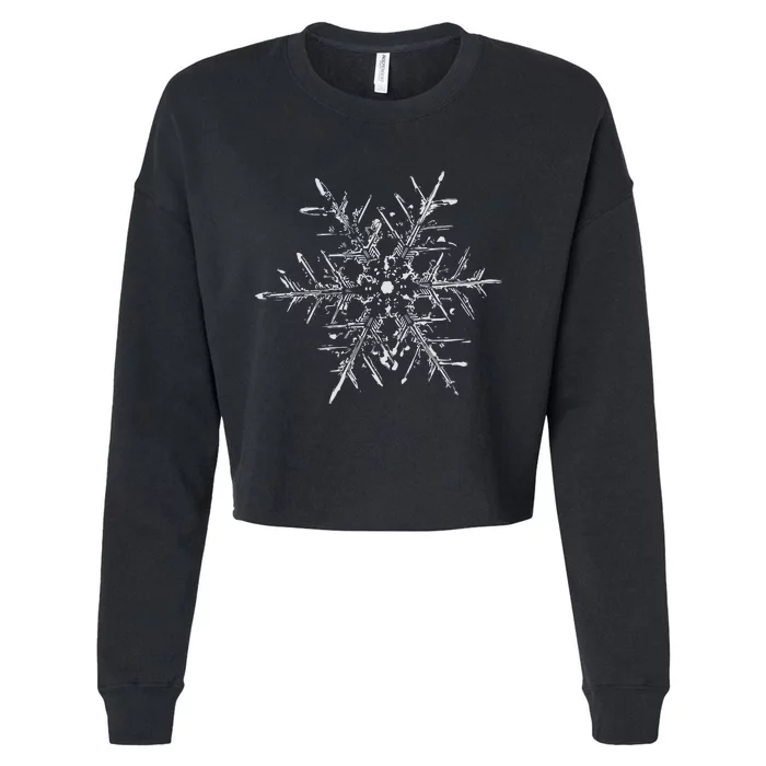 Snowflake Holiday Matching Christmas Cropped Pullover Crew