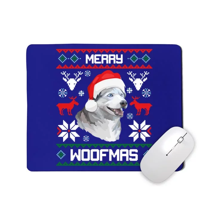 Siberian Husky Merry Woofmas Gift For Christmas Clothes Xmas Gift Mousepad