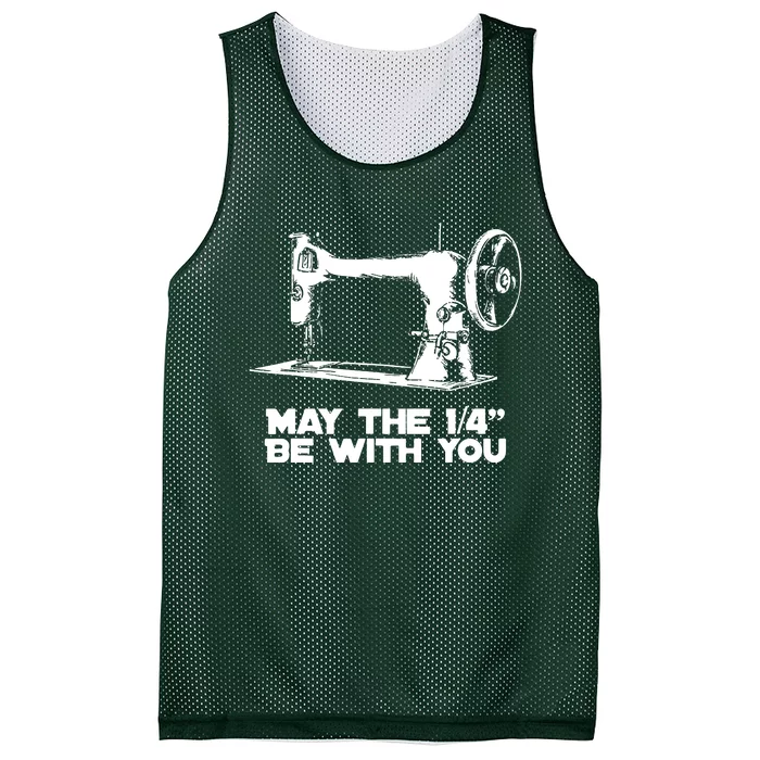 Sewing Humor May The 14 Be With You Funny Sewing Mesh Reversible Basketball Jersey Tank