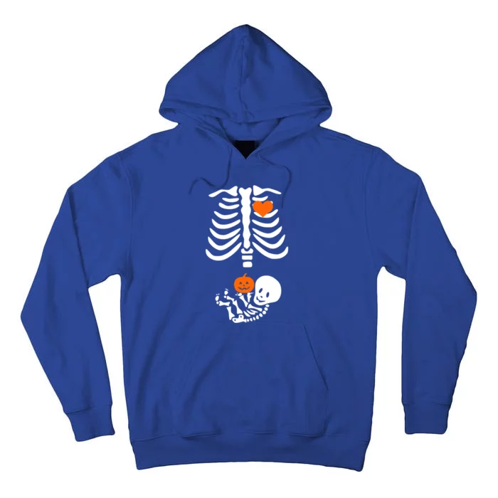 Skeleton Halloween Maternity Funny Pregnancy Announcet Gift Tall Hoodie