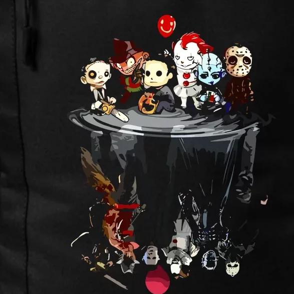 Scary Horror Movies Chibi Character Water Reflection Daily Commute Backpack